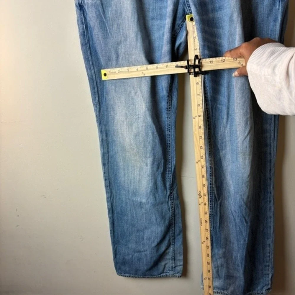 Mens 34L BKE Vintage Welder Long Straight Jeans Blue Outdoor Western Workwear